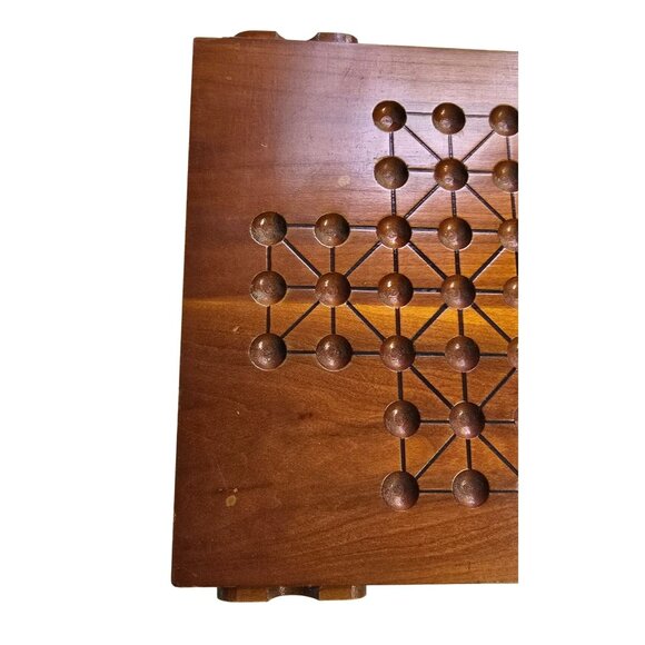 Vtg Berea College Kentucky Handcrafted Wooden Chinese Checkers Board Game 8x8 - Picture 4 of 12